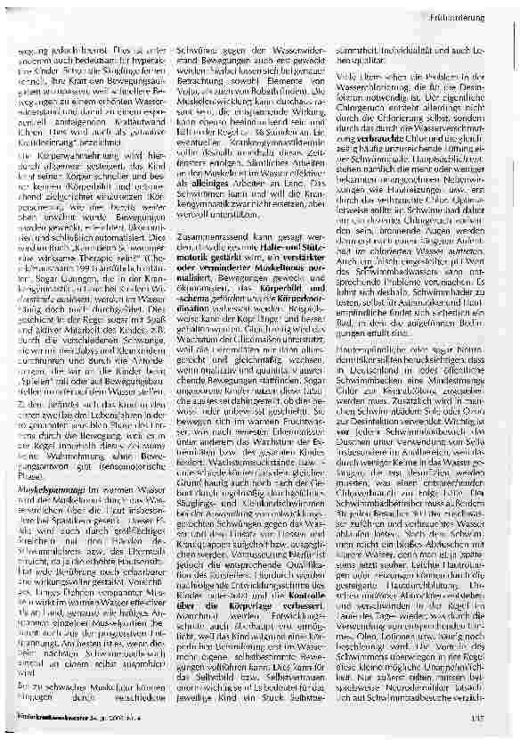 Vorschauseite 3: Frühförderung im Wasser