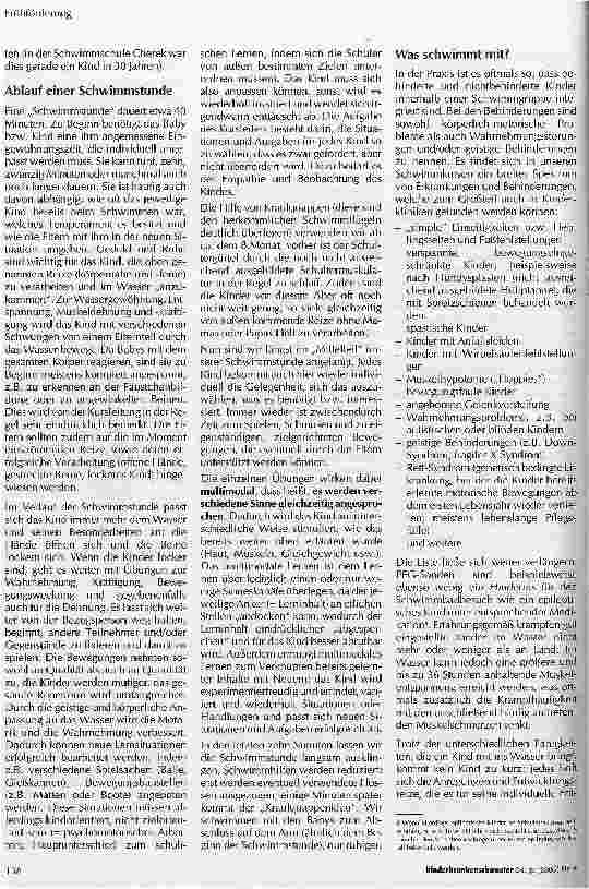 Vorschauseite 4: Frühförderung im Wasser