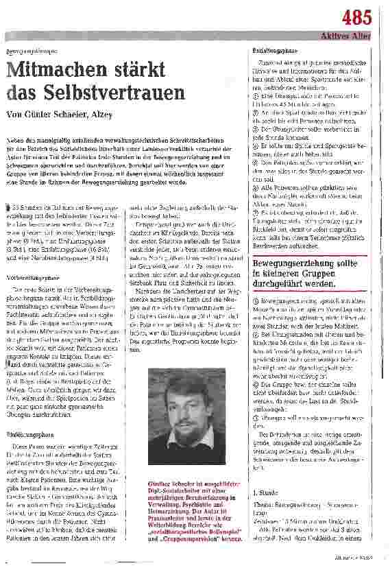 Vorschauseite 1: Mitmachen stärkt das Selbstvertrauen
