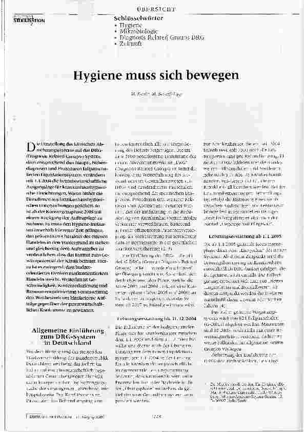 Vorschauseite 1: Hygiene muss sich bewegen