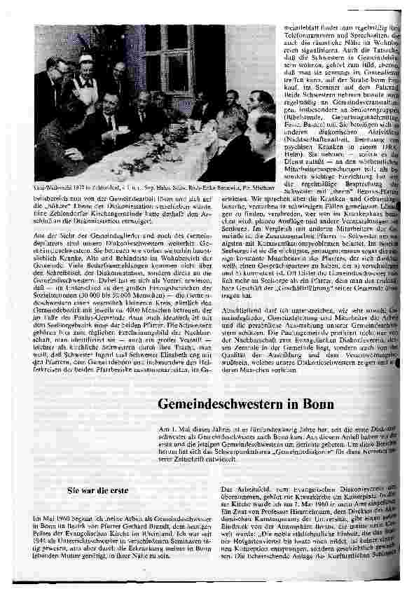 Vorschauseite 2: Gemeindemütter und Gemeindeschwestern Entwicklungen, Schwerpunkte und Erfahrungen aus der Sicht des Pfarrers