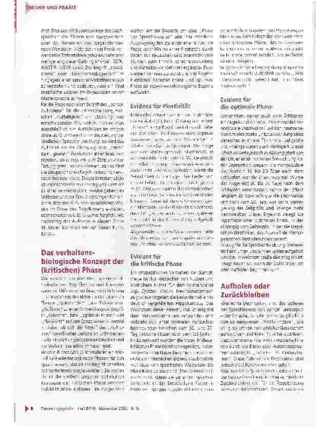 Vorschauseite 3: Aufholen oder Zurückbleiben: Neue Perspektiven bei der Frühintervention von Spracherwerbsstörungen