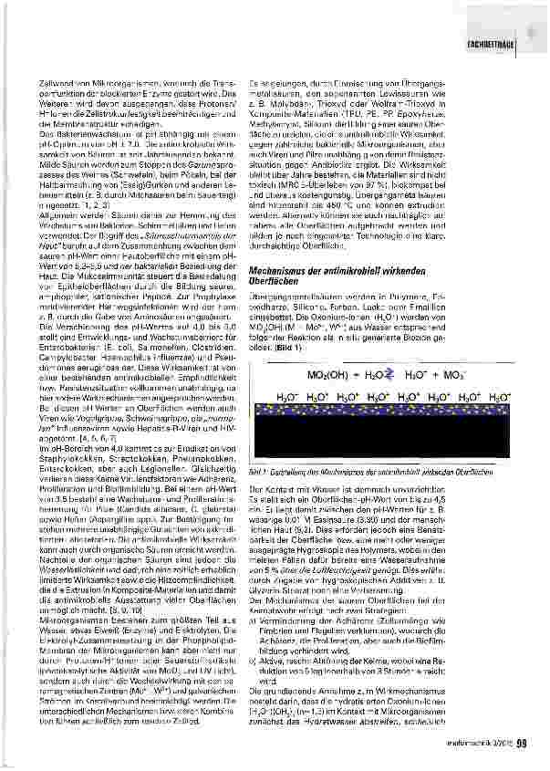Vorschauseite 2: Genuin keimarme/keimfreie Oberflächen zur Verhinderung nosokomialer Infektionen