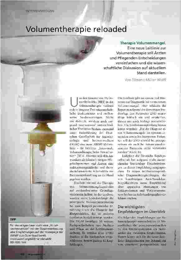 Vorschauseite 1: Volumentherapie reloaded