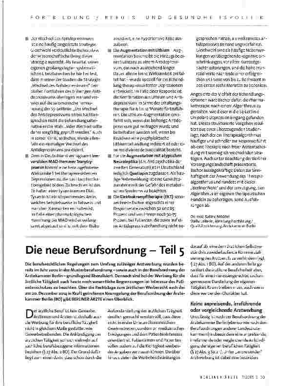 Vorschauseite 3: Chronische und therapie-resistente Depression -wie weiter?