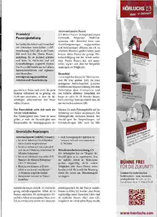Vorschauseite 2: Pause machen? Das kann ich mir nicht leisten.