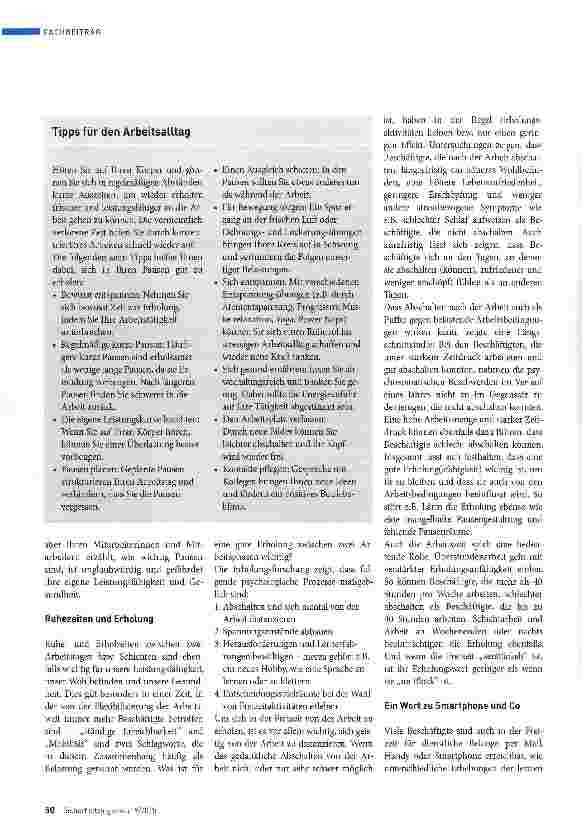 Vorschauseite 3: Pause machen? Das kann ich mir nicht leisten.
