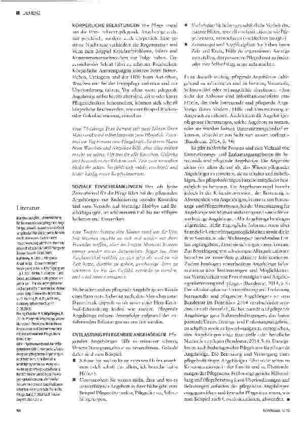 Vorschauseite 3: Ich kann nicht mehr. .. Über die Belastungen pflegender Angehöriger