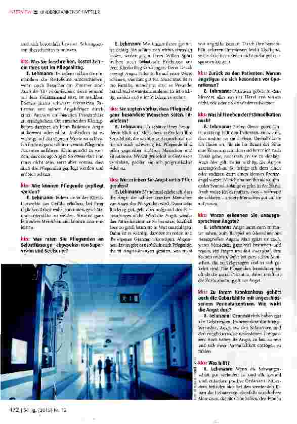 Vorschauseite 2: Angst im Krankenhaus