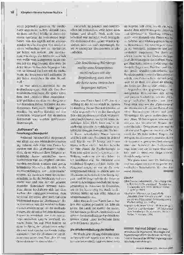 Vorschauseite 2: Kämpferin für eine humane Medizin