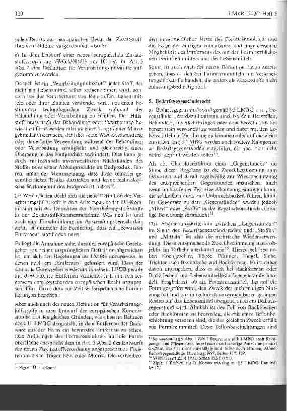 Vorschauseite 5: Wie sind Formtrennmittel lebensrechtlich zu beurteilen?