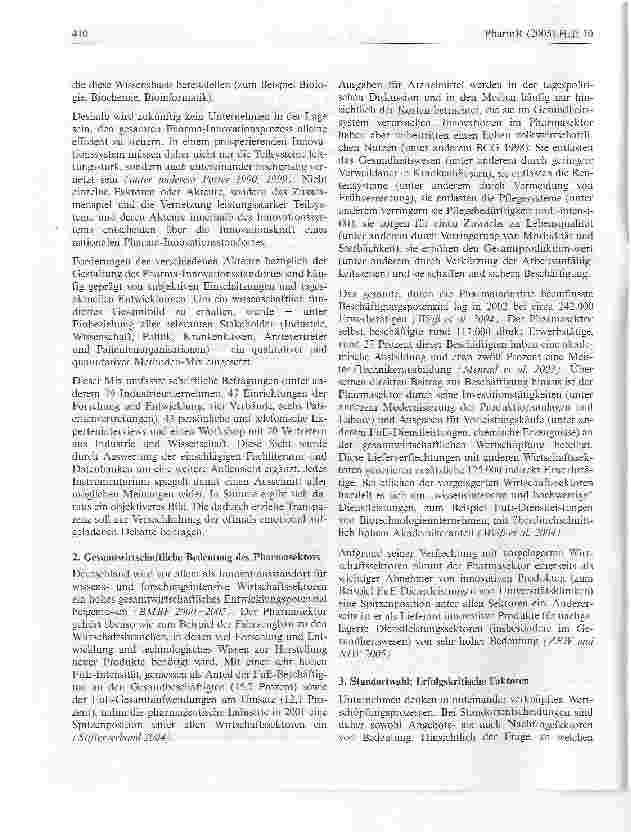 Vorschauseite 2: Stärkung der internationalen Wettbewerbsfähigkeit des Innovationsstandortes Deutschland am Beispiel der pharmazeutischen Industrie