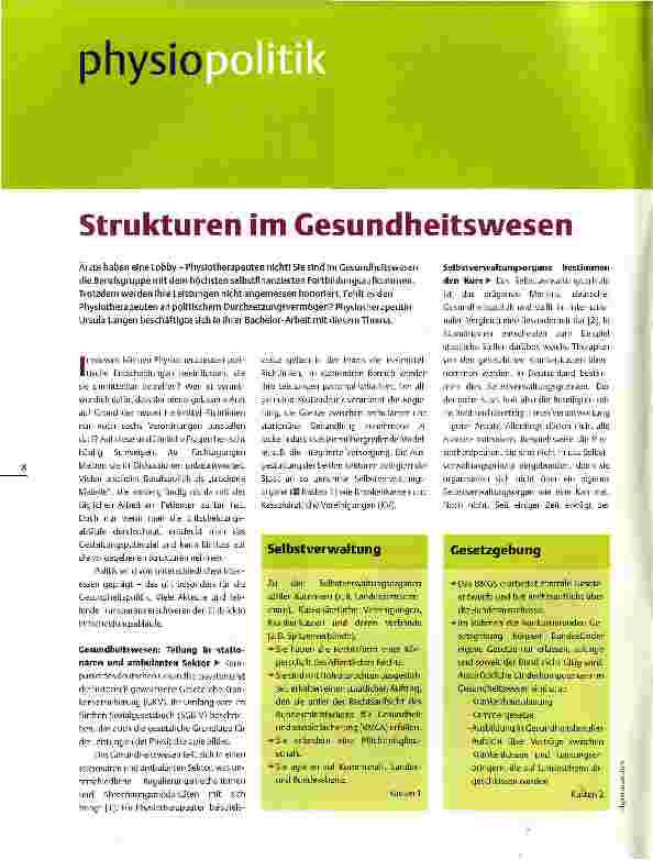 Vorschauseite 1: Strukturen im Gesundheitswesen