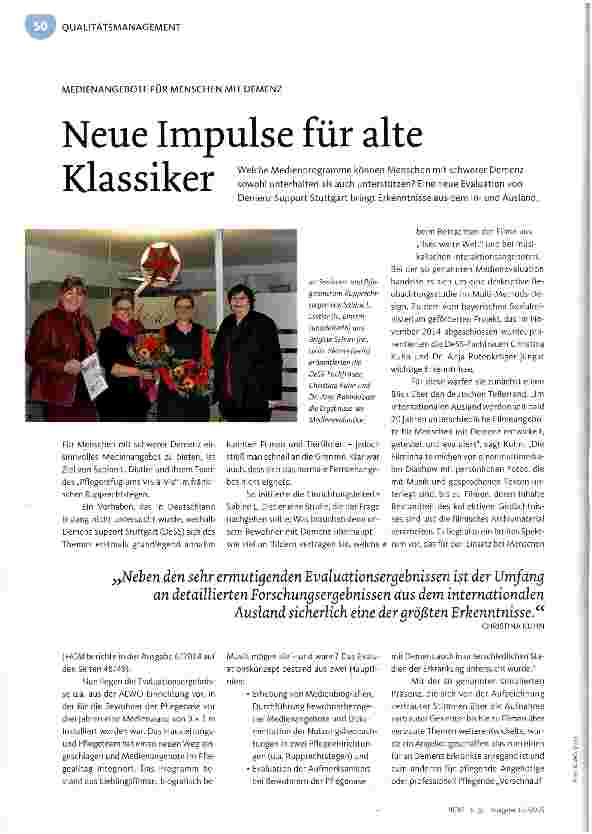 Vorschauseite 1: Neue Impulse für alte Klassiker