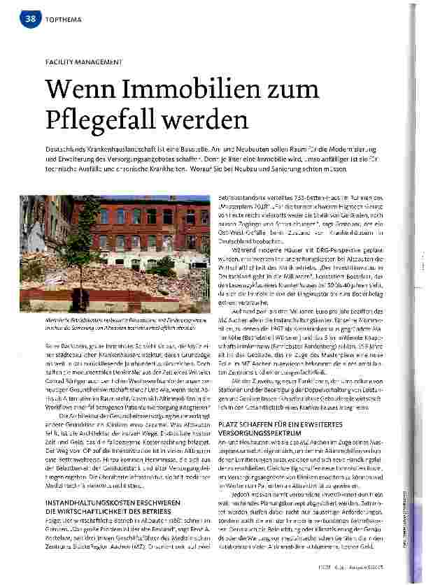 Vorschauseite 1: Wenn Immobilien zum Pflegefall werden