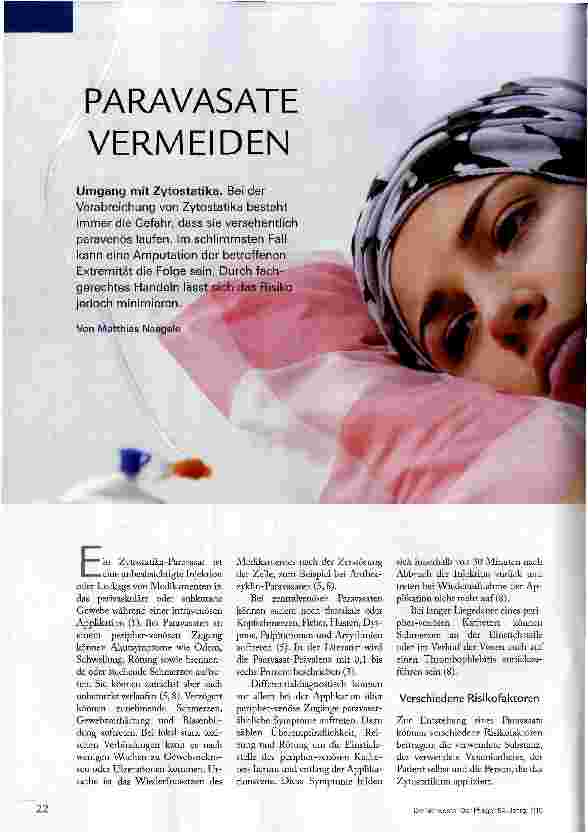 Vorschauseite 1: PARAVASATE VERMEIDEN