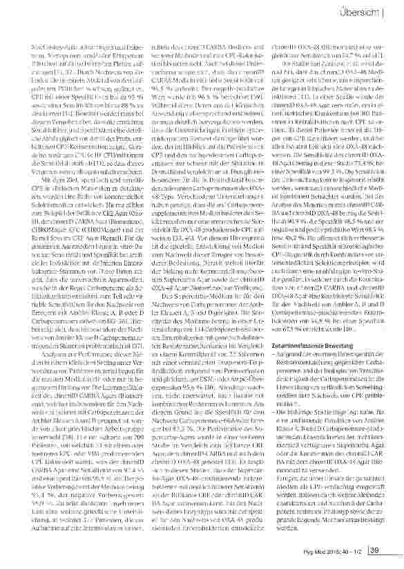 Vorschauseite 4: Mikrobiologischer Nachweis von gramnegativen Erregern mit reduzierter Carbapenem-Empfindlichkeit