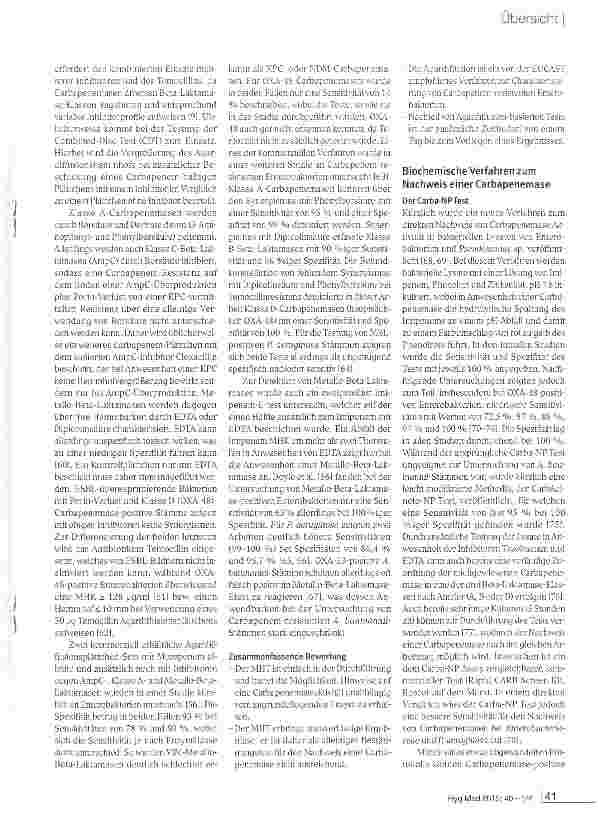 Vorschauseite 6: Mikrobiologischer Nachweis von gramnegativen Erregern mit reduzierter Carbapenem-Empfindlichkeit