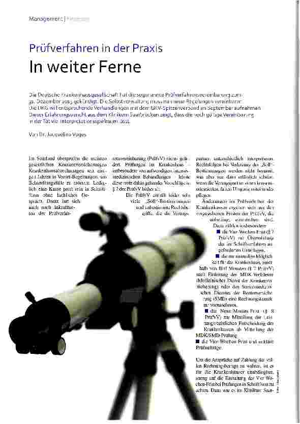 Vorschauseite 1: Prüfverfahren in der Praxis In weiter Ferne
