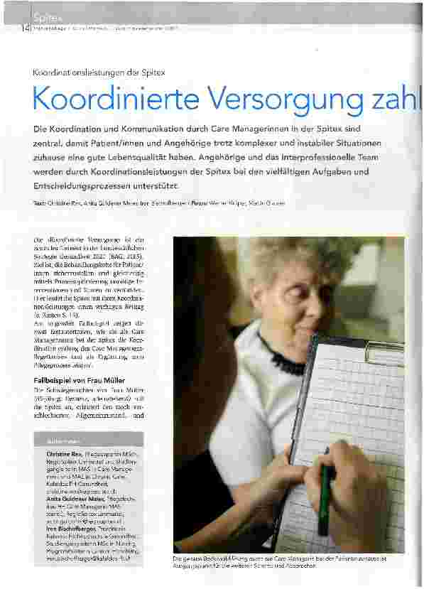 Vorschauseite 1: Koordinierte Versorgung zahlt sich aus