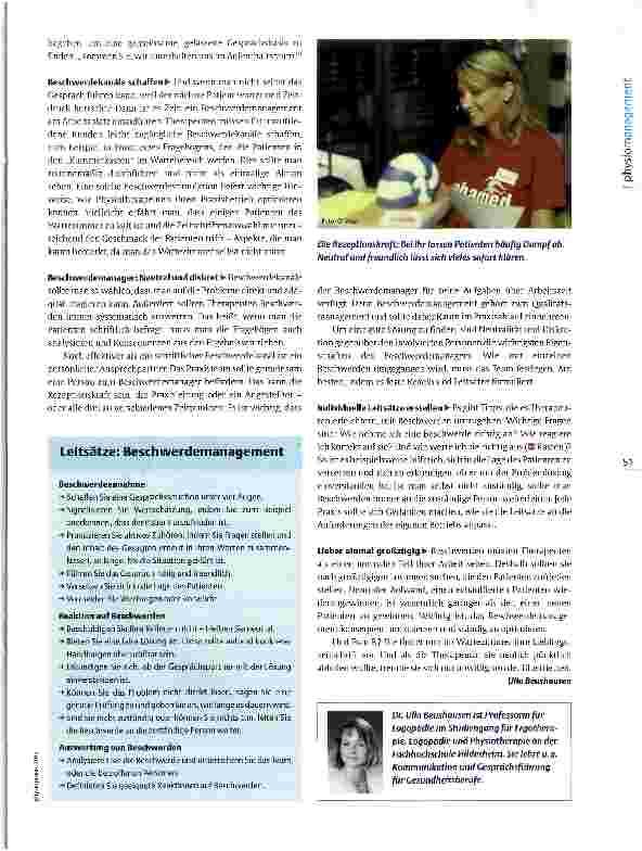 Vorschauseite 2: Beschwerdemanagement in der Praxis Zufriedene Patienten kommen wieder!