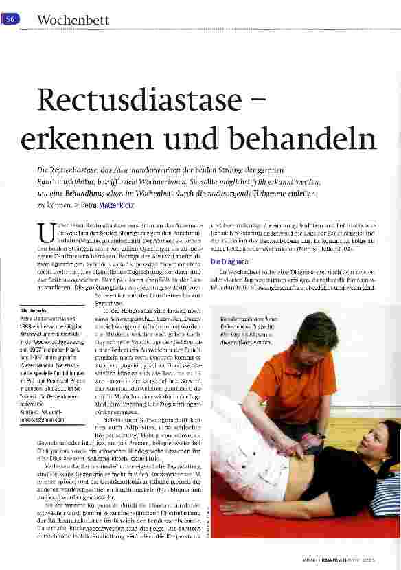 Vorschauseite 1: Rectusdiastase -erkennen und behandeln