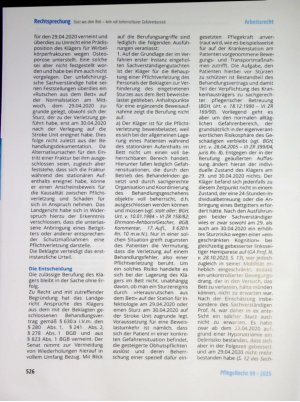 Vorschauseite 3: Sturz aus dem Bett - kein voll beherrschbarer Gefahrenbereich