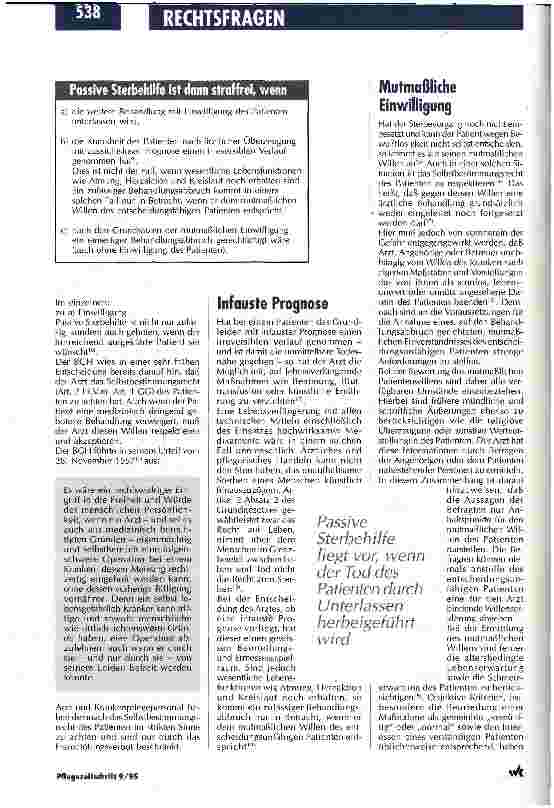 Vorschauseite 3: Strafrechtliche Grenzen der Sterbehilfe Das problematische Recht auf einen menschenwürdigen Tod 1. Teil