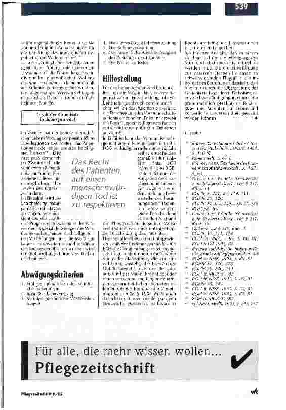 Vorschauseite 4: Strafrechtliche Grenzen der Sterbehilfe Das problematische Recht auf einen menschenwürdigen Tod 1. Teil