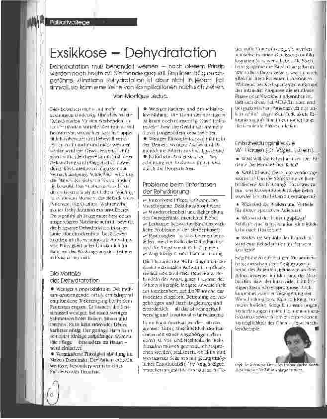 Vorschauseite 1: Exsikkose - Dehydratation