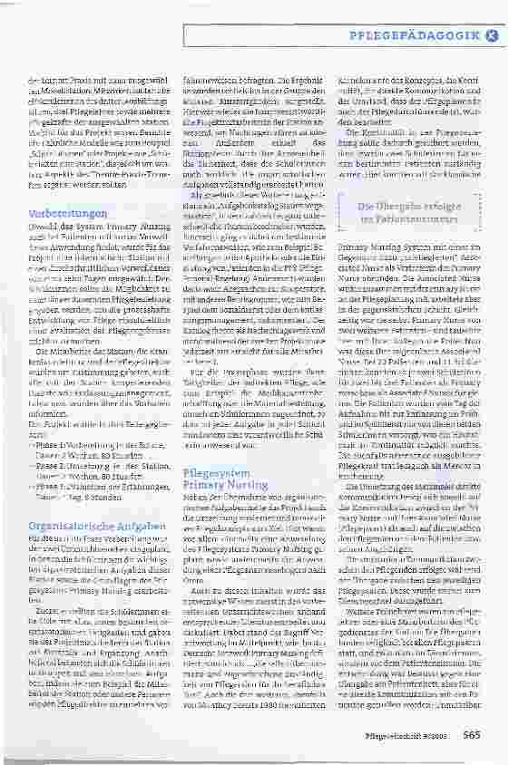 Vorschauseite 2: Primary Nursing in der Ausbildung:Vorbereitung auf anspruchsvolle Aufgaben