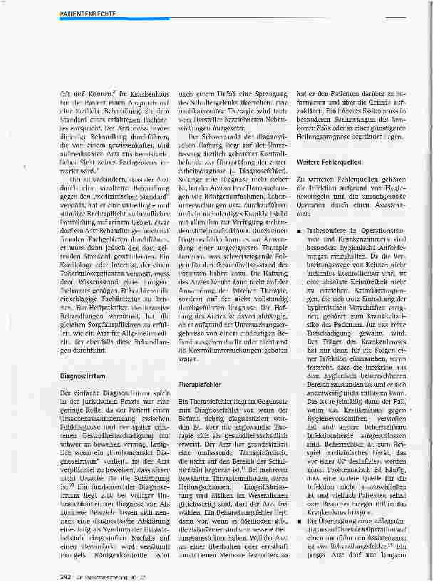 Vorschauseite 3: Patientenrechte bei ärztlichen Behandlungsund Aufklärungsfehlern