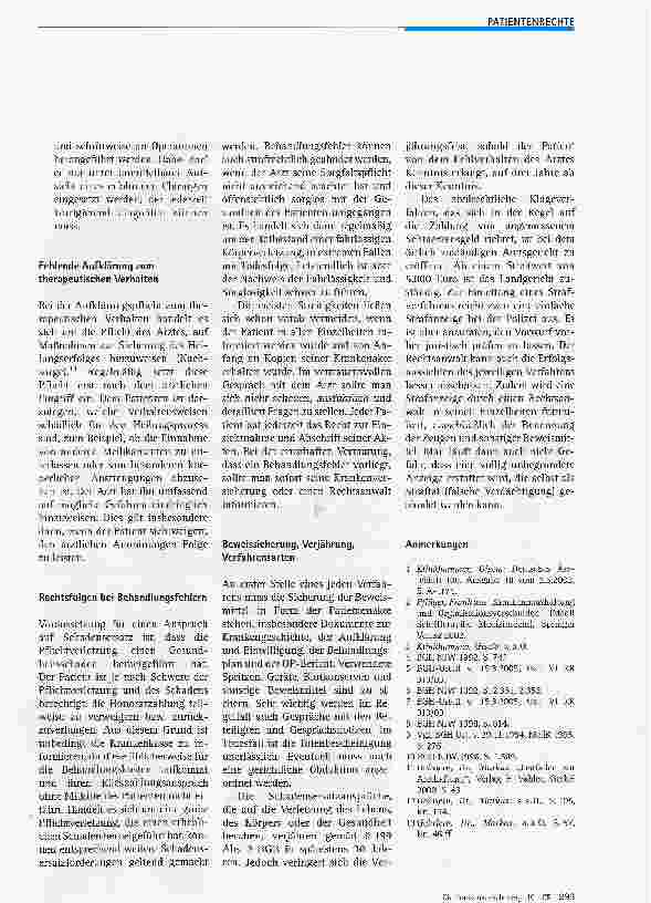 Vorschauseite 4: Patientenrechte bei ärztlichen Behandlungsund Aufklärungsfehlern