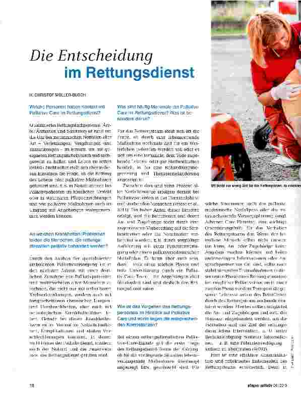 Vorschauseite 1: Die Entscheidung im Rettungsdienst