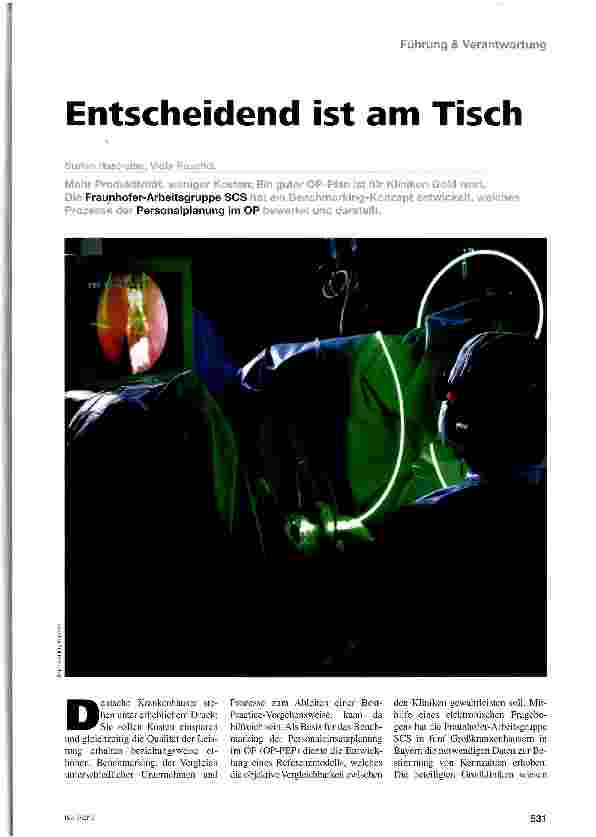 Vorschauseite 1: Entscheidend ist am Tisch
