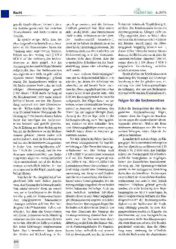 Vorschauseite 3: Ambulante Zytostatika Haben die Krankenkassen die Falschen verklagt?