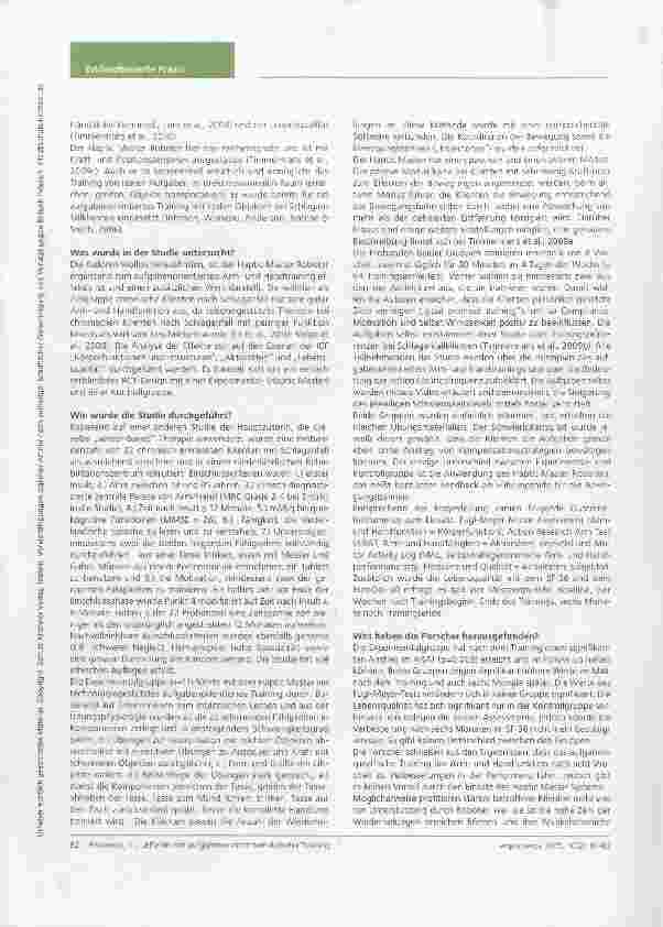Vorschauseite 2: Nutzerfreundliche StudienzusammenfassungEffekte von aufgabenorientiertem Roboter-Training auf die Arm- Funktion, Aktivität und Lebensqualität von chronischen Schlaganfallpatienten…