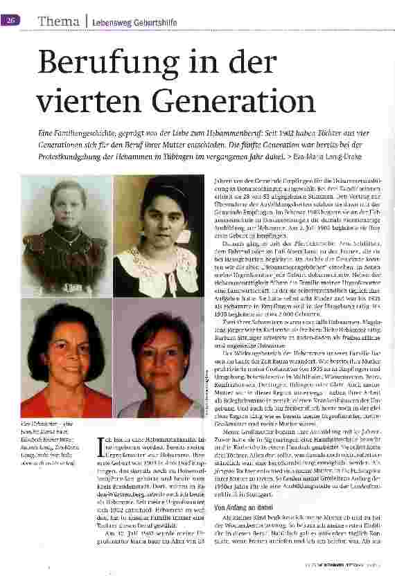 Vorschauseite 1: Berufung in der vierten Generation