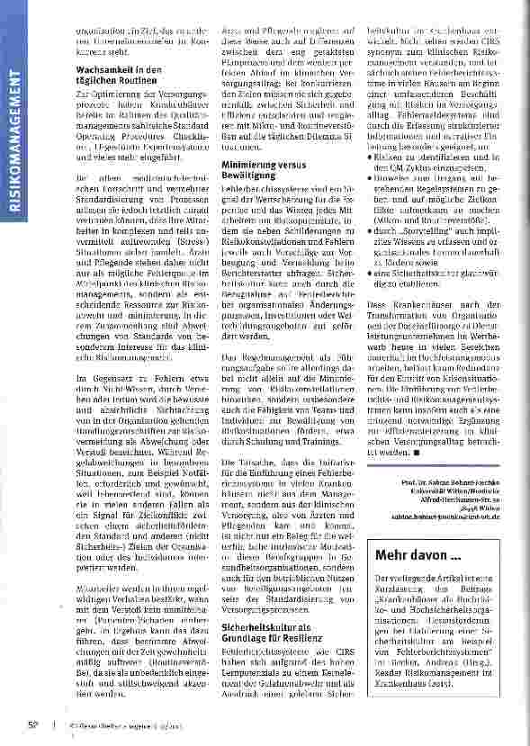 Vorschauseite 3: Sicherheit kultivieren