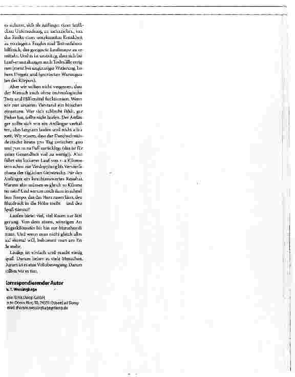 Vorschauseite 3: Laufen als VolksbewegungEin kurzes Statement