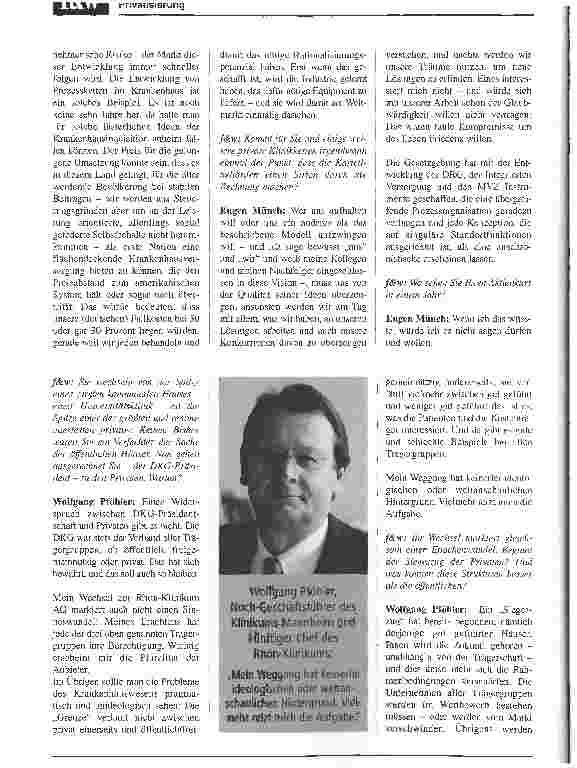 Vorschauseite 3: Der Epochenwandel bei Rhön steht für den Paradigmenwechsel in der Klinikkultur