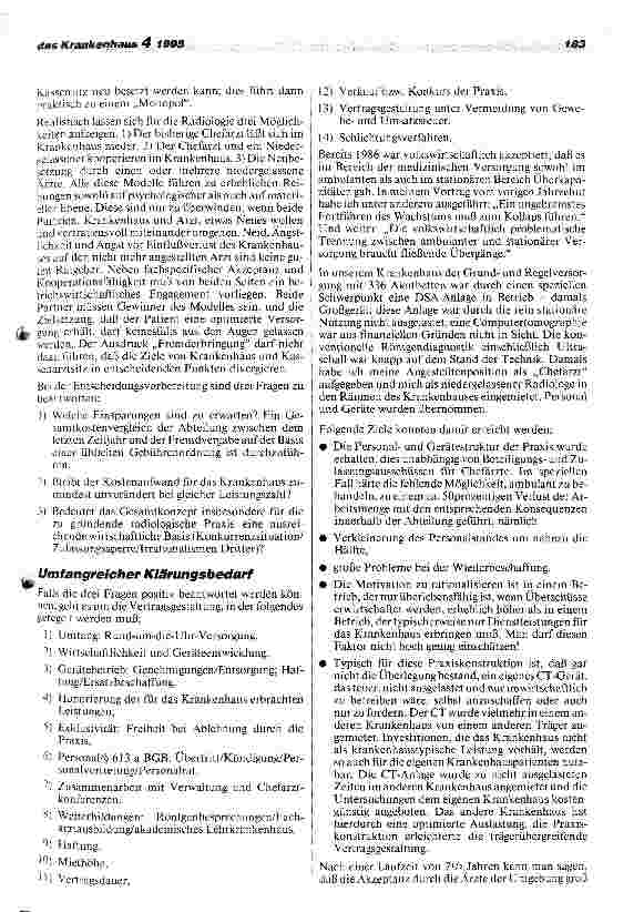 Vorschauseite 2: Fremderbringung der Röntgenleistungen durch den niedergelassenen Radiologen.