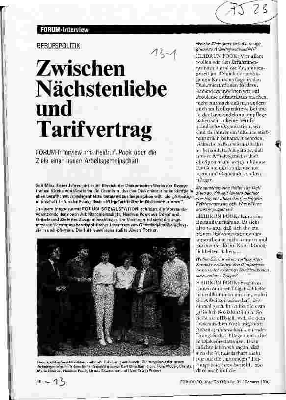 Vorschauseite 1: Zwischen Nächstenliebe und Tarifvertrag