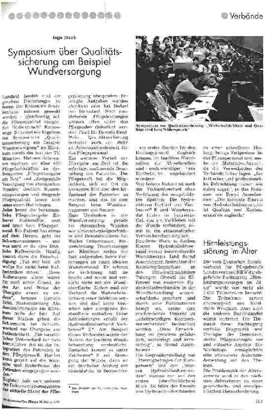 Vorschauseite 1: Symposium über Qualitätssicherung am Beispiel der Wundversorgung