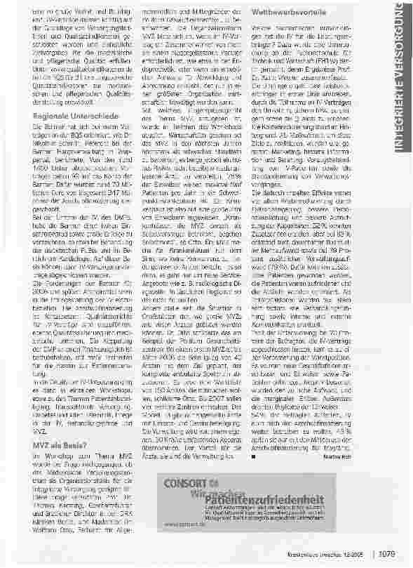 Vorschauseite 2: Es fehlt das ControllingDGIV-Tagung: Bilanz nach 18 Monaten Integrierte Versorgung