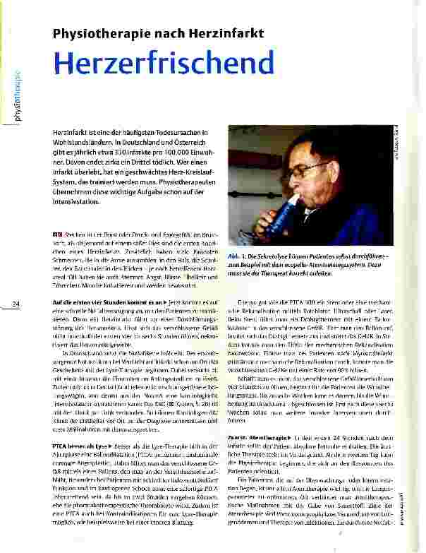Vorschauseite 1: Physiotherapie nach Herzinfarkt Herzerfrischend