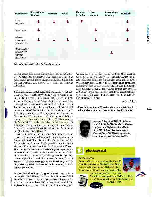 Vorschauseite 4: Physiotherapie nach Herzinfarkt Herzerfrischend