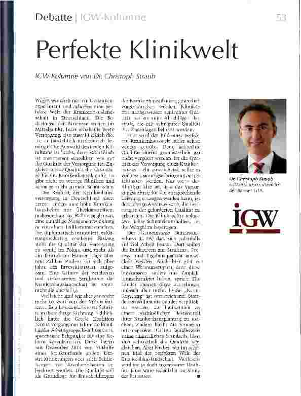Vorschauseite 1: Perfekte Klinikwelt