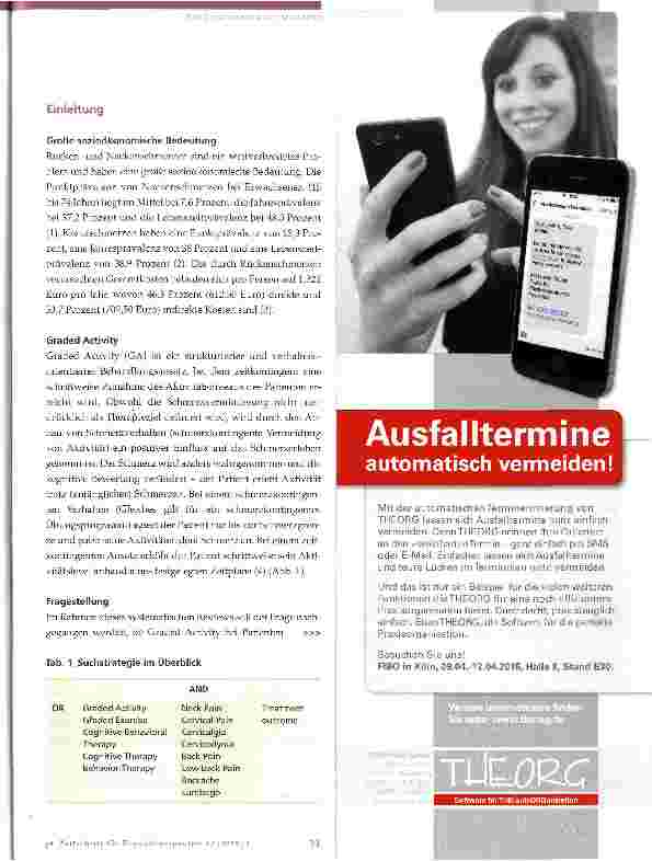Vorschauseite 2: Effektivität von Graded Activity bei Patienten mit Nackenoder Kreuzschmerzen