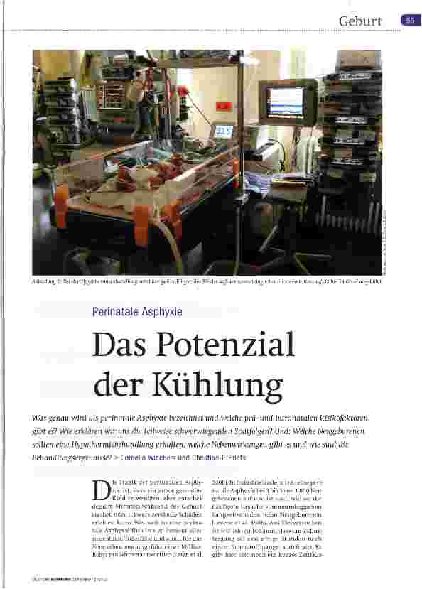 Vorschauseite 1: Perinatale Asphyxie Das Potenzial der Kühlung
